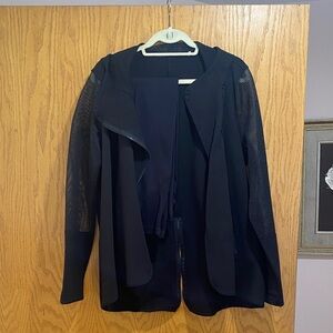 Ellie Tahari Sport waterfall mesh hoodie with matching leggings